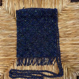 VINTAGE Cobalt Blue Beaded Bag
